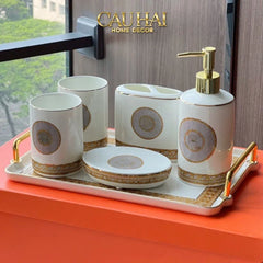 Maison Couture - Set Nhà Tắm Henderson - Pearl White Porcelain Bathroom Vanity 4Pcs-CẬU HAI HOME DECOR