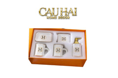 Maison Couture - Set Nhà Tắm Henderson - Pearl White Porcelain Bathroom Vanity 4Pcs-CẬU HAI HOME DECOR