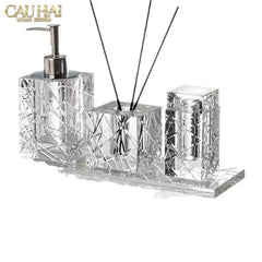 Maison Couture - Set Nhà Tắm Pha Lê Lumière Cristalleries Bathroom Vanity Set - Cannage Facetté Set 4pcs-CẬU HAI HOME DECOR