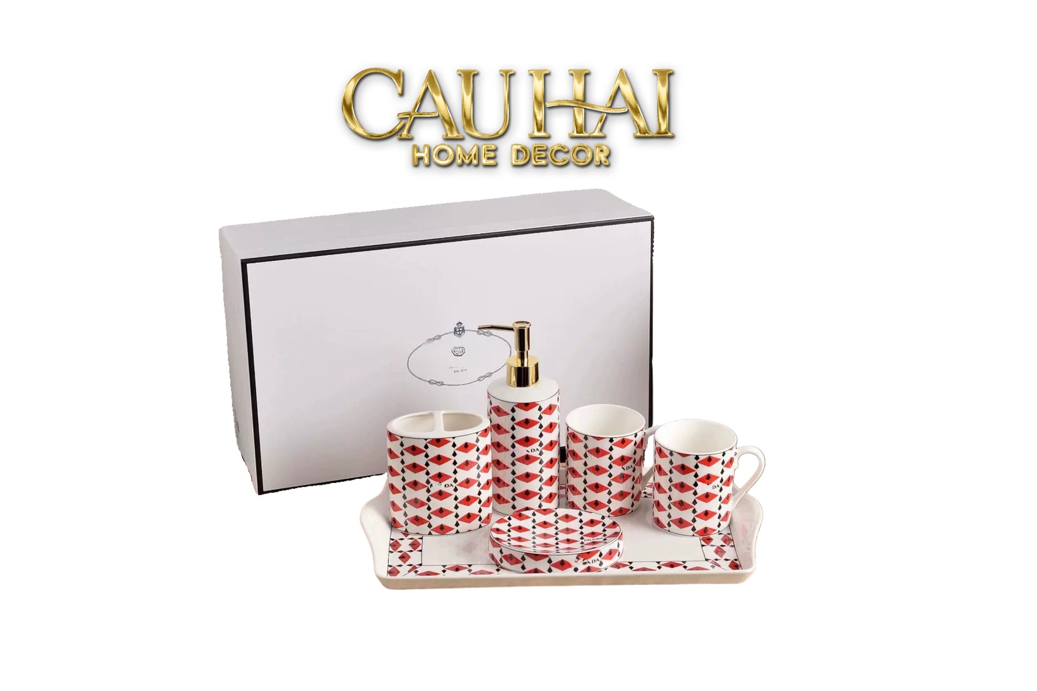 Maison Couture - Set Nhà Tắm Pra-Moda Code Rouge Modulaire · Intellectual Vanity 6Pcs - CẬU HAI HOME DECOR