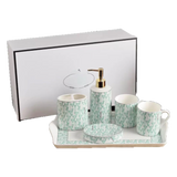 Maison Couture - Set nhà tắm PRD 6 Món Vienna Green Bathroom Vanities Porcelain Trays 6pcs - CẬU HAI HOME DECOR