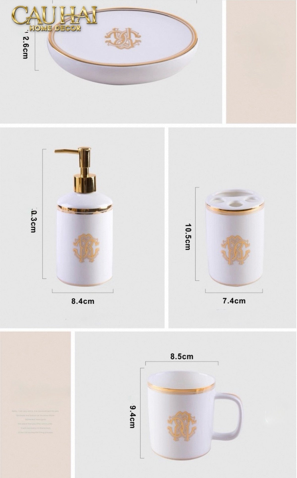 Maison Couture - Set Nhà Tắm RC Class Renaissance Cavalli D’Ivoire 5Pcs Bathroom Vanity-Set nhà tắm bathroom vanities-Đối tác tại Trung Quốc theo từng đơn đặt hàng-CẬU HAI HOME DECOR