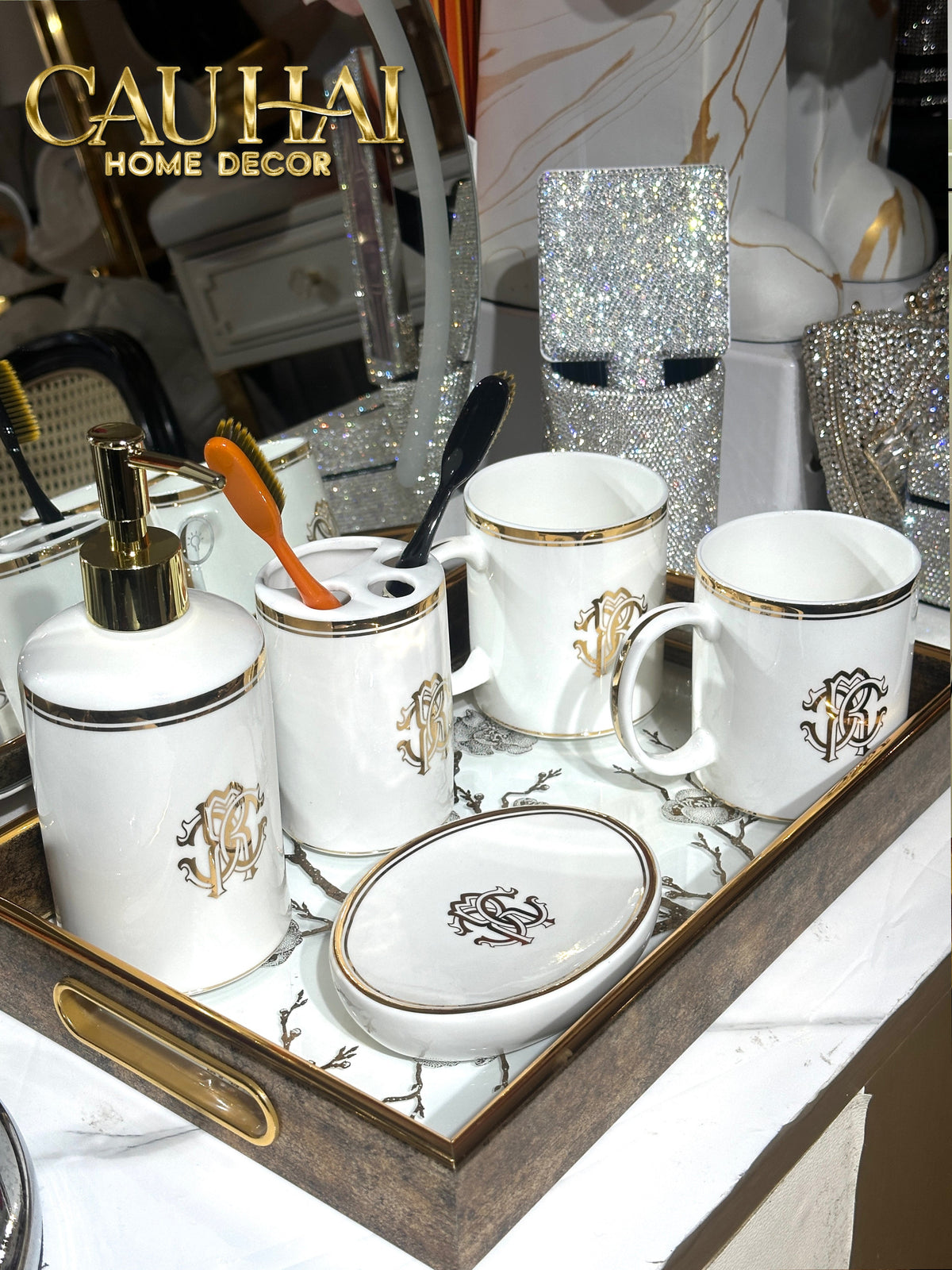 Maison Couture - Set Nhà Tắm RC Class Renaissance Cavalli D’Ivoire 5Pcs Bathroom Vanity-Set nhà tắm bathroom vanities-Đối tác tại Trung Quốc theo từng đơn đặt hàng-CẬU HAI HOME DECOR