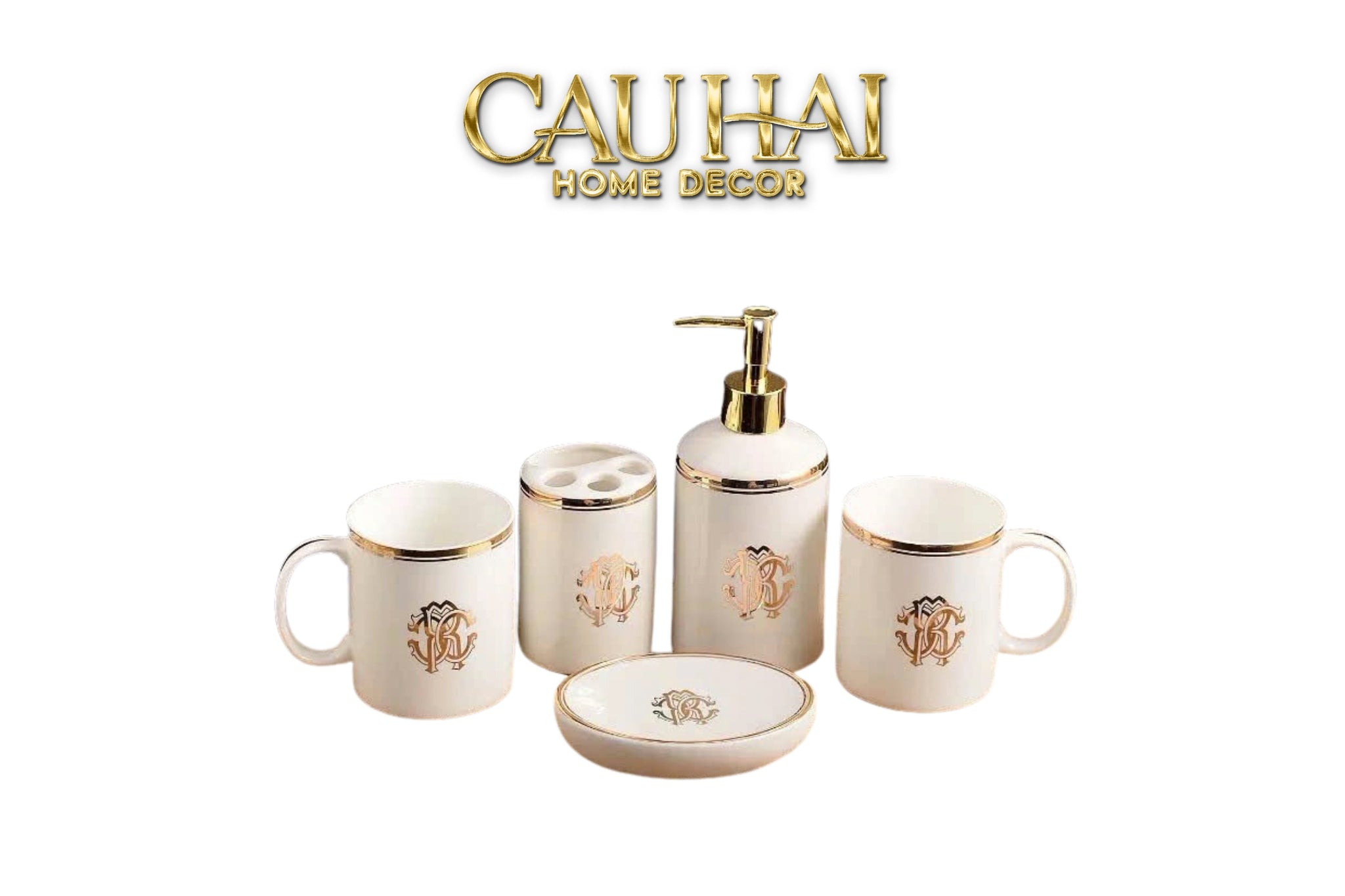 Maison Couture - Set Nhà Tắm Renaissance Cavalleria D’Ivoire 5Pcs - CẬU HAI HOME DECOR