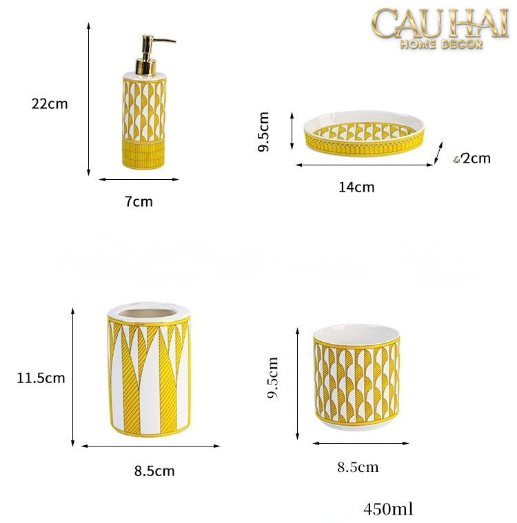 Maison Couture - Set Nhà Tắm Soleil de Versailles 5Pcs - CẬU HAI HOME DECOR