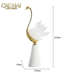 Maison Couture - Set Tượng Đôi Thiên Nga Cygne au Port Altier Royales Cristalleries 37/42-TƯỢNG TRANG TRÍ-CẬU HAI HOME DECOR
