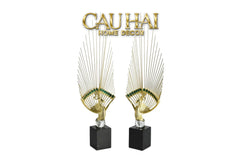 Maison Couture - Set Tượng Khổng Tước Éventail de l’Empereur Plumage de Paon H66-CẬU HAI HOME DECOR
