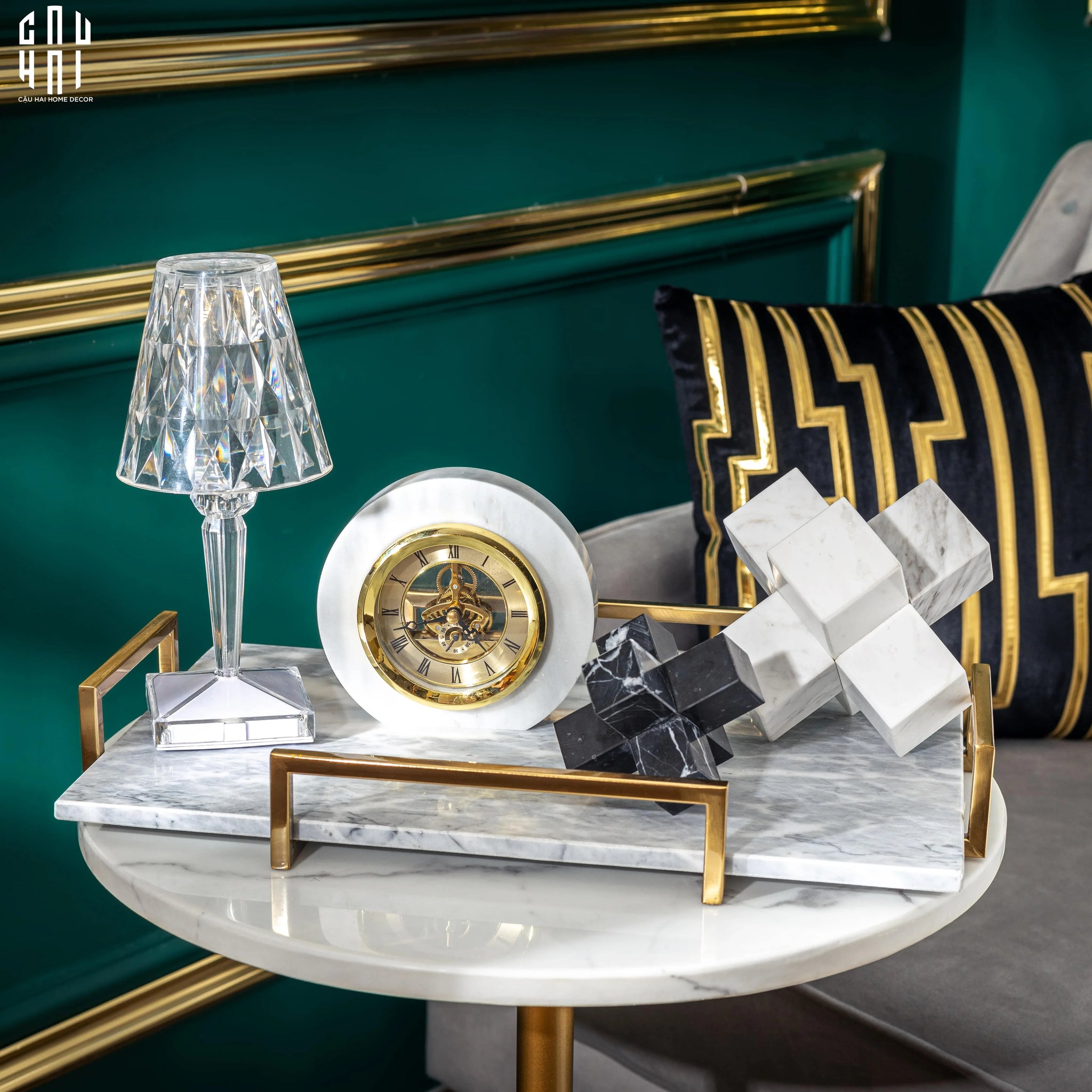 Maison Couture - Set Tượng Marble Cross Reflection - Ss25-TƯỢNG TRANG TRÍ-CẬU HAI HOME DECOR