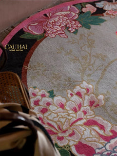 Maison Couture - Thảm Tròn PolyFiber D160 - Garden Blessing Couronne Florale-THẢM TRÒN - THẢM BED-CẬU HAI HOME DECOR