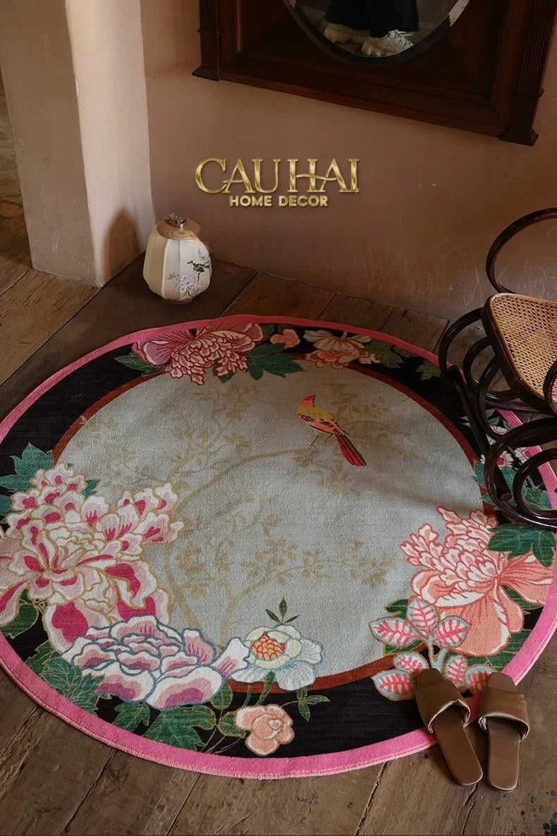 Maison Couture - Thảm Tròn PolyFiber D160 - Garden Blessing Couronne Florale-THẢM TRÒN - THẢM BED-CẬU HAI HOME DECOR