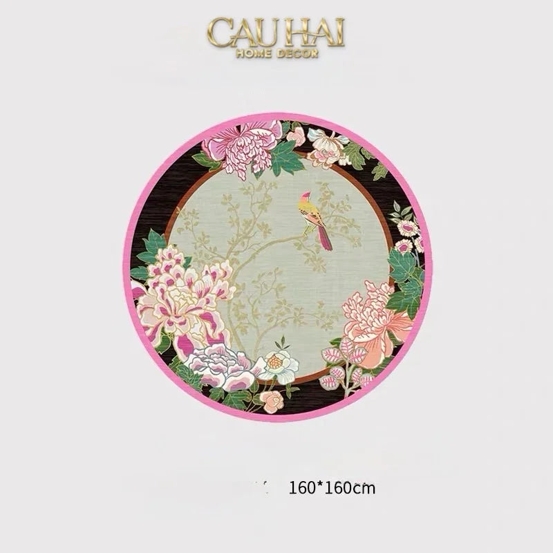 Maison Couture - Thảm Tròn PolyFiber D160 - Garden Blessing Couronne Florale-THẢM TRÒN - THẢM BED-CẬU HAI HOME DECOR