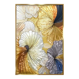 Maison Couture - Tranh Khảm Men Thuỷ Tinh Khung Thủ Công Khung Thép Không Gỉ Gilded Prism Enamel - Ginkgo Era 70x100