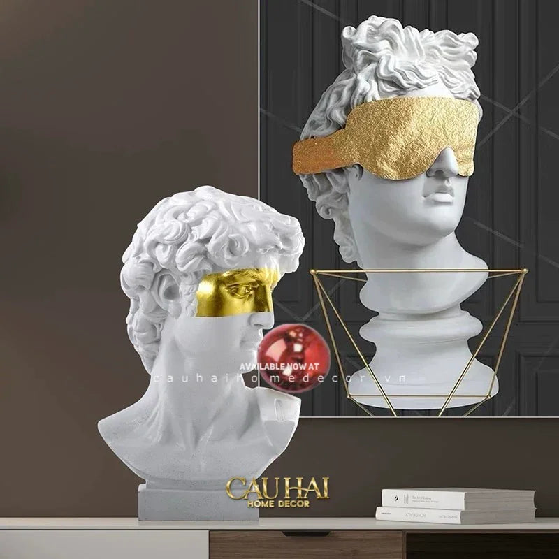 Maison Couture - Tượng Bán Thân David Alta Santoria Masqué Red Bubble H30-CẬU HAI HOME DECOR