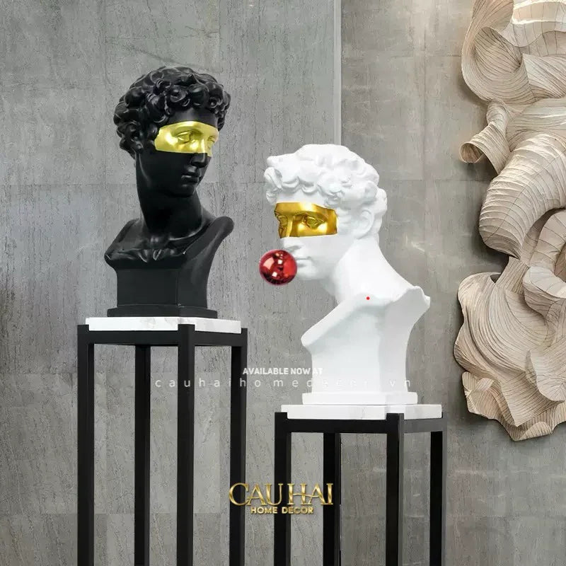 Maison Couture - Tượng Bán Thân David Alta Santoria Masqué Red Bubble H30-CẬU HAI HOME DECOR