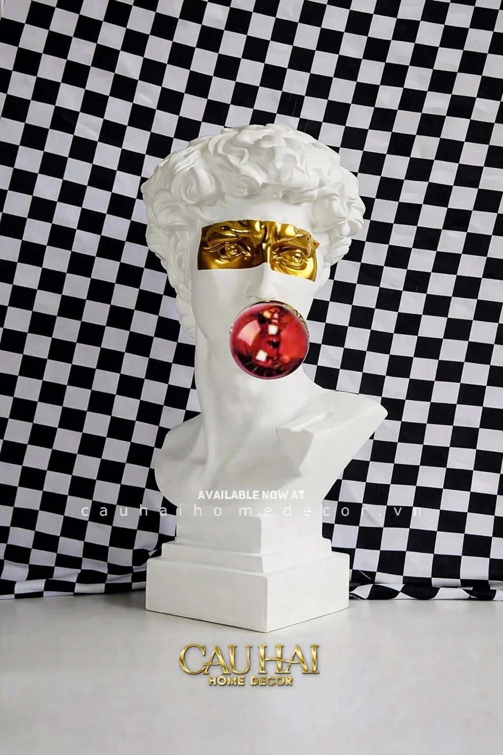 Maison Couture - Tượng Bán Thân David Alta Santoria Masqué Red Bubble H30-CẬU HAI HOME DECOR