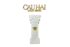 Maison Couture - Tượng Bình Hoa Cột La Mã Mythology Ionic Medusa Roman Column H43-TƯỢNG TRANG TRÍ-CẬU HAI HOME DECOR