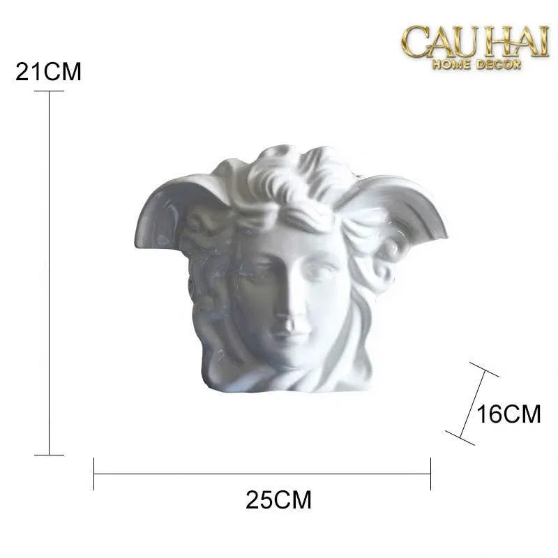 Maison Couture - Tượng Bình Hoa Medusa V Class Vase - Blue / Blanc-TƯỢNG TRANG TRÍ-CẬU HAI HOME DECOR