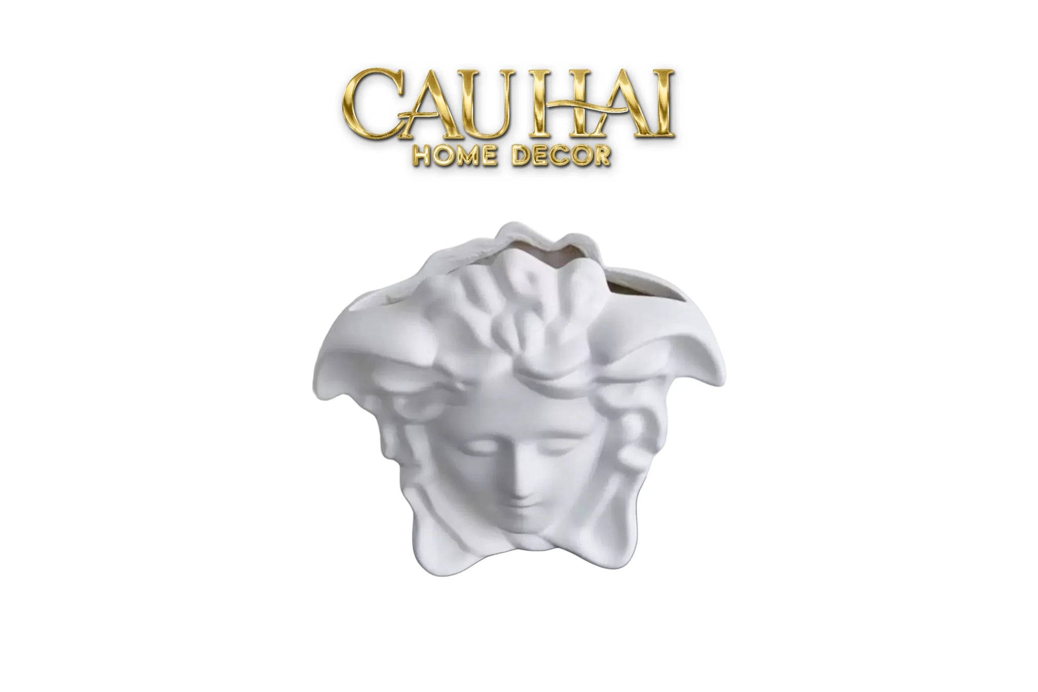 Maison Couture - Tượng Bình Hoa Medusa V Class Vase - Blue / Blanc-TƯỢNG TRANG TRÍ-CẬU HAI HOME DECOR