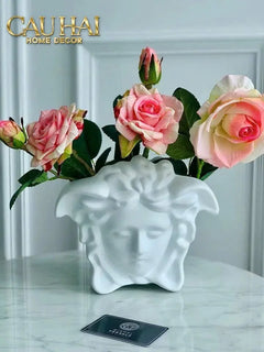 Maison Couture - Tượng Bình Hoa Medusa V Class Vase - Blue / Blanc-TƯỢNG TRANG TRÍ-CẬU HAI HOME DECOR