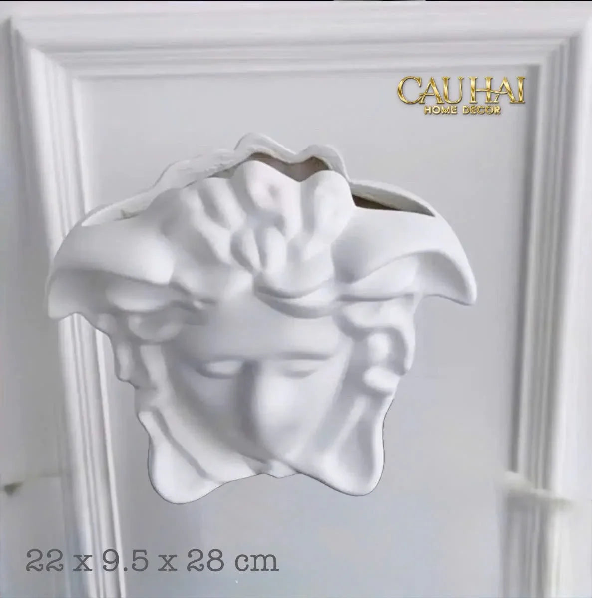 Maison Couture - Tượng Bình Hoa Medusa V Class Vase - Blue / Blanc-TƯỢNG TRANG TRÍ-CẬU HAI HOME DECOR