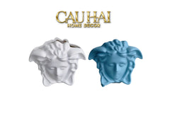 Maison Couture - Tượng Bình Hoa Medusa V Class Vase - Blue / Blanc-TƯỢNG TRANG TRÍ-CẬU HAI HOME DECOR