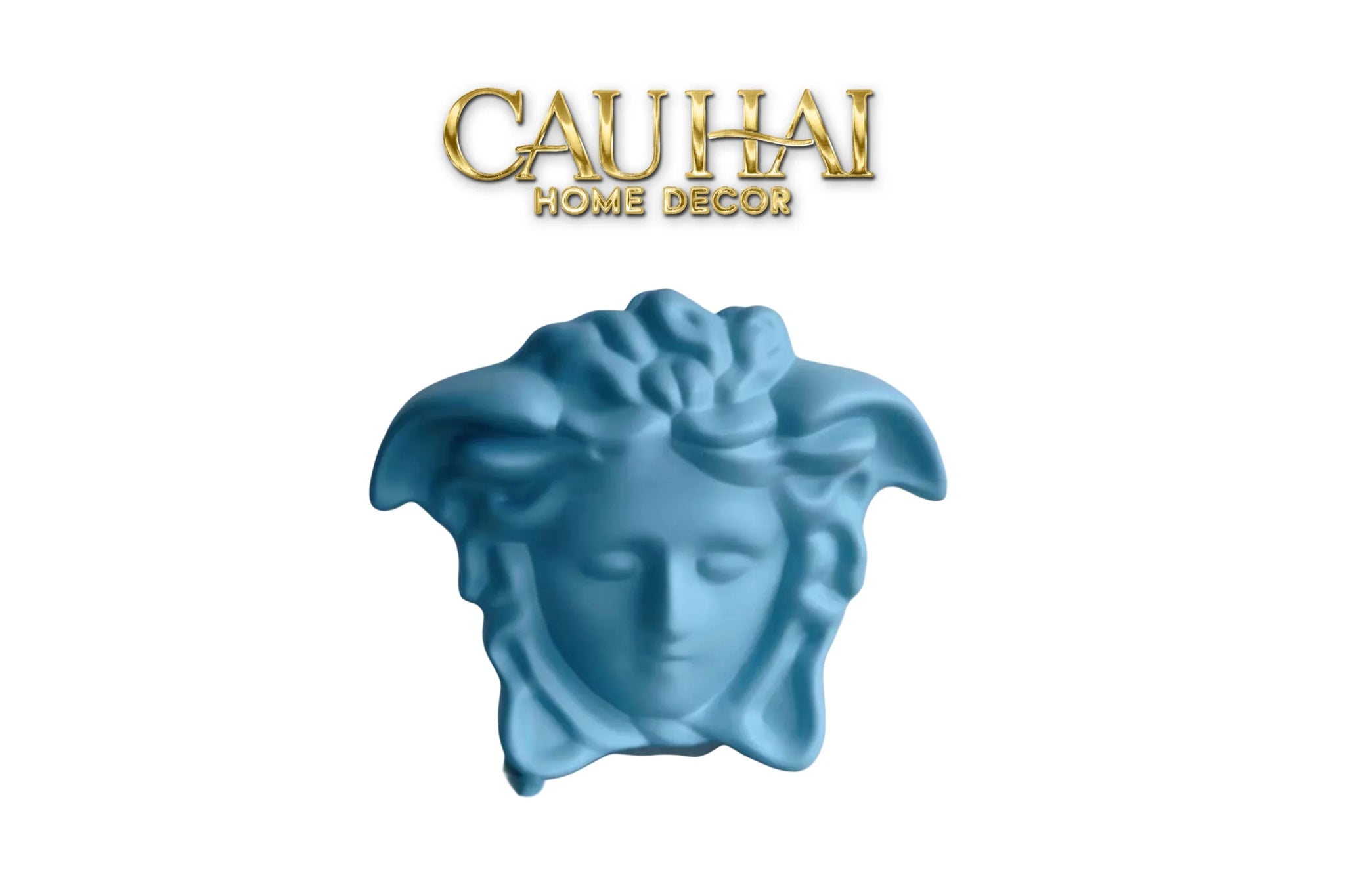 Maison Couture - Tượng Bình Hoa Medusa V Class Vase - Blue / Blanc-TƯỢNG TRANG TRÍ-CẬU HAI HOME DECOR