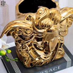 Maison Couture - Tượng Bình Hoa V Class Golden Goddess Medusa Fascination 20x34x22-TƯỢNG TRANG TRÍ-CẬU HAI HOME DECOR