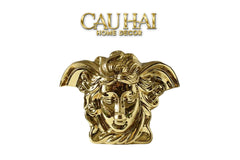 Maison Couture - Tượng Bình Hoa V Class Golden Goddess Medusa Fascination 20x34x22-TƯỢNG TRANG TRÍ-CẬU HAI HOME DECOR