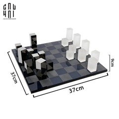 Maison Couture - Tượng Bộ Bàn Cờ Pha Lê Majestic Cristalleries Chess 37x37x9-TƯỢNG TRANG TRÍ-CẬU HAI HOME DECOR