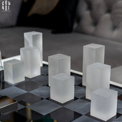 Maison Couture - Tượng Bộ Bàn Cờ Pha Lê Majestic Cristalleries Chess 37x37x9-CẬU HAI HOME DECOR