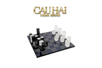 Maison Couture - Tượng Bộ Bàn Cờ Pha Lê Majestic Cristalleries Chess 37x37x9-CẬU HAI HOME DECOR