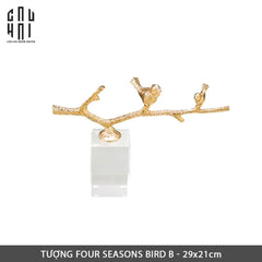 Maison Couture - Tượng Brasson Crystal Four Seasons Bird Ss25-CẬU HAI HOME DECOR