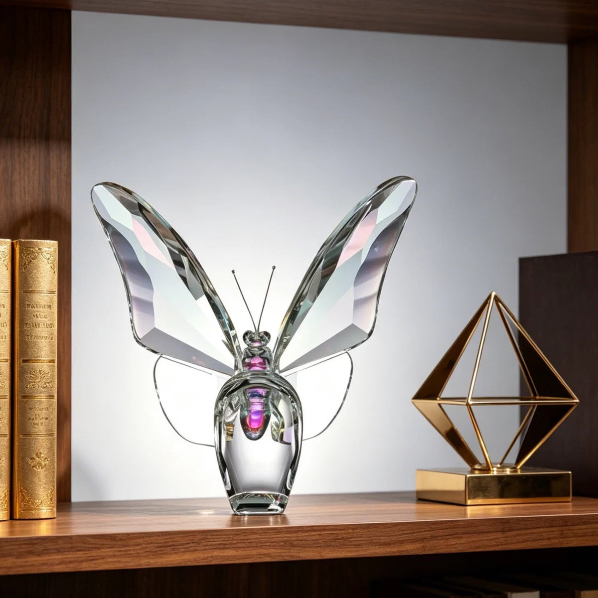 Maison Couture - Tượng Bướm Pha Lê Cristaleries Papillon d’Opale 19x20.5-Tượng Pha Lê-CẬU HAI HOME DECOR-CẬU HAI HOME DECOR