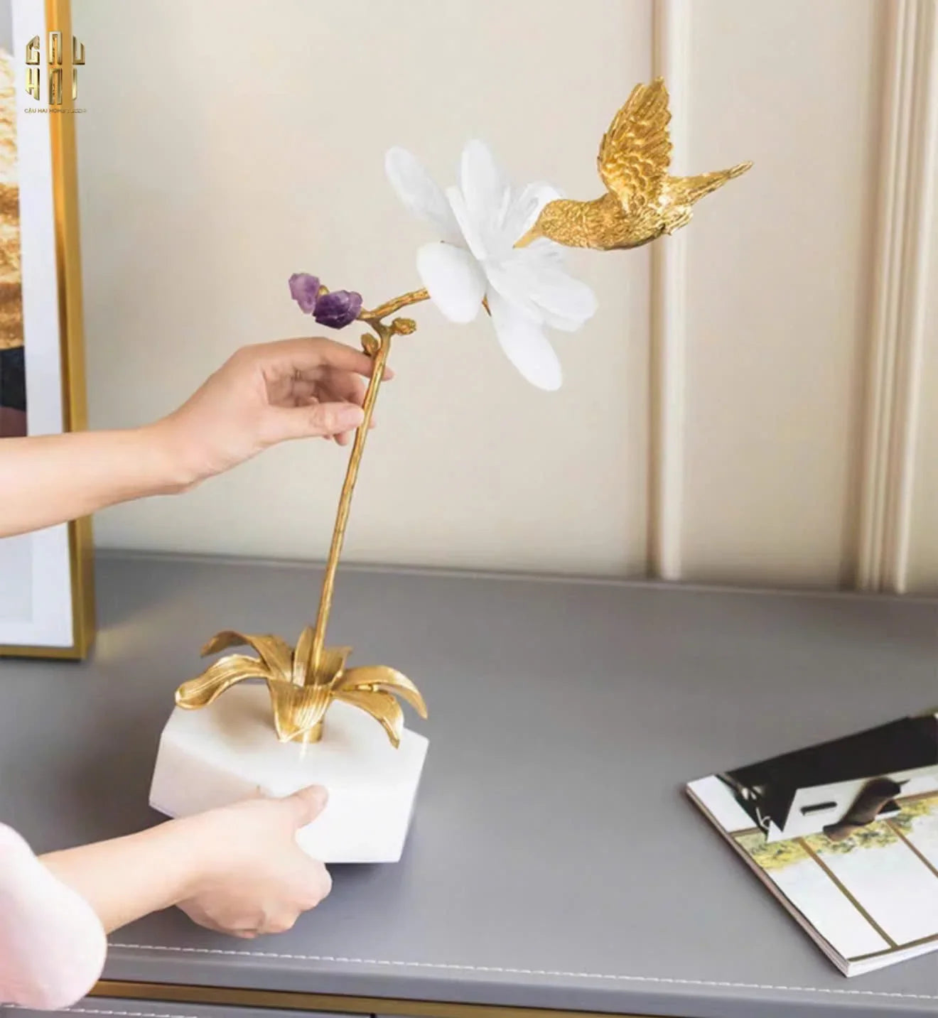 Maison Couture - Tượng Chim Hoàng Yến Embrace Canari Ss25-TƯỢNG TRANG TRÍ-CẬU HAI HOME DECOR