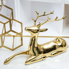 Maison Couture - Tượng Đế Đỡ Rượu Hươu Đồng Brasson Premium Wine Holder - Mythical Goddess Elk Ss25-TƯỢNG TRANG TRÍ-CẬU HAI HOME DECOR