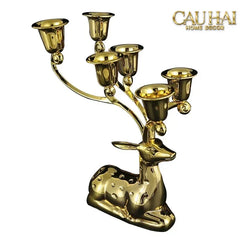 Maison Couture - Tượng Đế Nến Hươu Nằm Royal Antler Impérial Straight Ahead 26x21-ĐẾ NẾN-CẬU HAI HOME DECOR