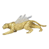 Maison Couture - Tượng Báo Bằng Đồng Đá Thạch Anh Celestial Quartz Panther D13-TƯỢNG TRANG TRÍ-Đối tác tại Trung Quốc theo từng đơn đặt hàng-CẬU HAI HOME DECOR