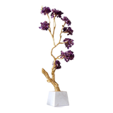 Maison Couture - Tượng Đồng Cây Trí Tuệ Đá Thạch Anh Tím Tree Of Wisdom Amethyst H55