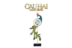 Maison Couture - Tượng Đồng Khổng Tước Hoàng Gia Majestic Aurelia Paon – Brass & Cristalleries Sculpture 20x10x54-TƯỢNG TRANG TRÍ-CẬU HAI HOME DECOR