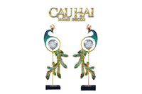 Maison Couture - Tượng Đồng Khổng Tước Hoàng Gia Majestic Aurelia Paon – Brass & Cristalleries Sculpture 20x10x54-TƯỢNG TRANG TRÍ-CẬU HAI HOME DECOR