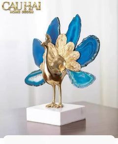Maison Couture - Tượng Đồng Mã Não Khổng Tước Brasson Onyx Paon The Vanity Of Hera-CẬU HAI HOME DECOR