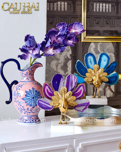 Maison Couture - Tượng Đồng Mã Não Khổng Tước Brasson Onyx Paon The Vanity Of Hera-CẬU HAI HOME DECOR