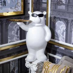 Maison Couture - Tượng Gấu Đeo Kính Bear in Black - Big Boss Bear 45x68-TƯỢNG TRANG TRÍ-CẬU HAI HOME DECOR