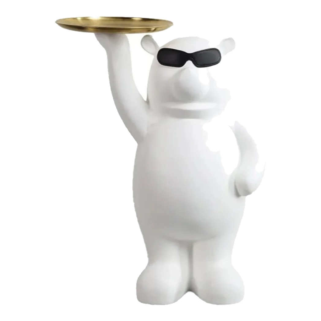 Maison Couture - Tượng Gấu Đeo Kính Bear in Black - Big Boss Bear 45x68