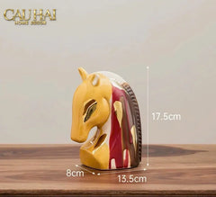 Maison Couture - Tượng Gốm Đầu Ngựa Equine Silhouette Sculpture Layered Painting Glazing H18/H28-TƯỢNG TRANG TRÍ-CẬU HAI HOME DECOR