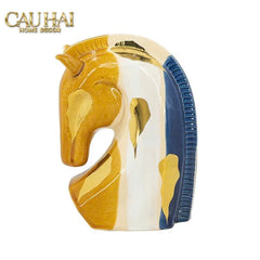 Maison Couture - Tượng Gốm Đầu Ngựa Equine Silhouette Sculpture Layered Painting Glazing H18/H28-TƯỢNG TRANG TRÍ-CẬU HAI HOME DECOR