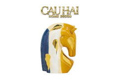 Maison Couture - Tượng Gốm Đầu Ngựa Equine Silhouette Sculpture Layered Painting Glazing H18/H28-TƯỢNG TRANG TRÍ-CẬU HAI HOME DECOR