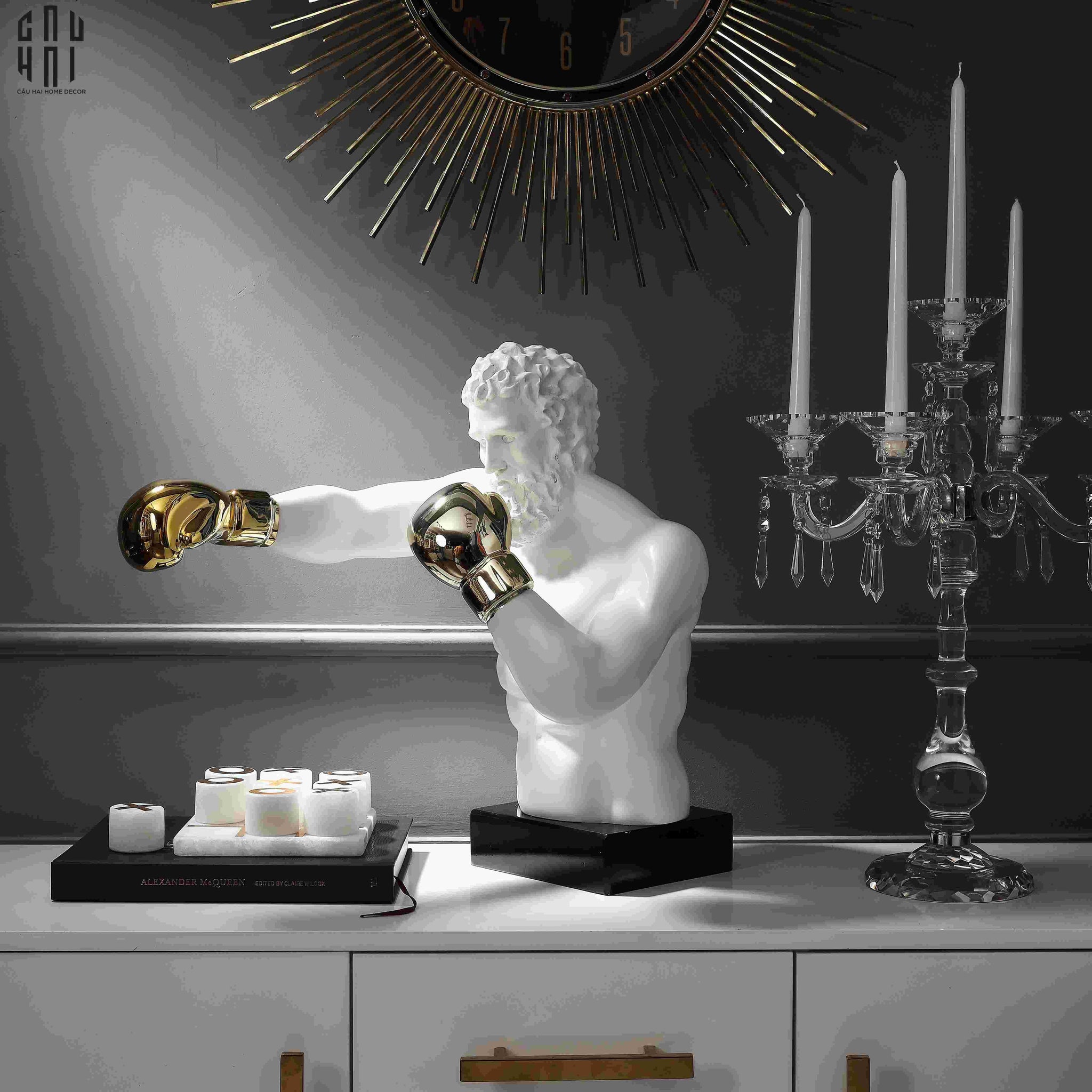 Maison Couture - Tượng Hercules Boxing 33x55x52-CẬU HAI HOME DECOR