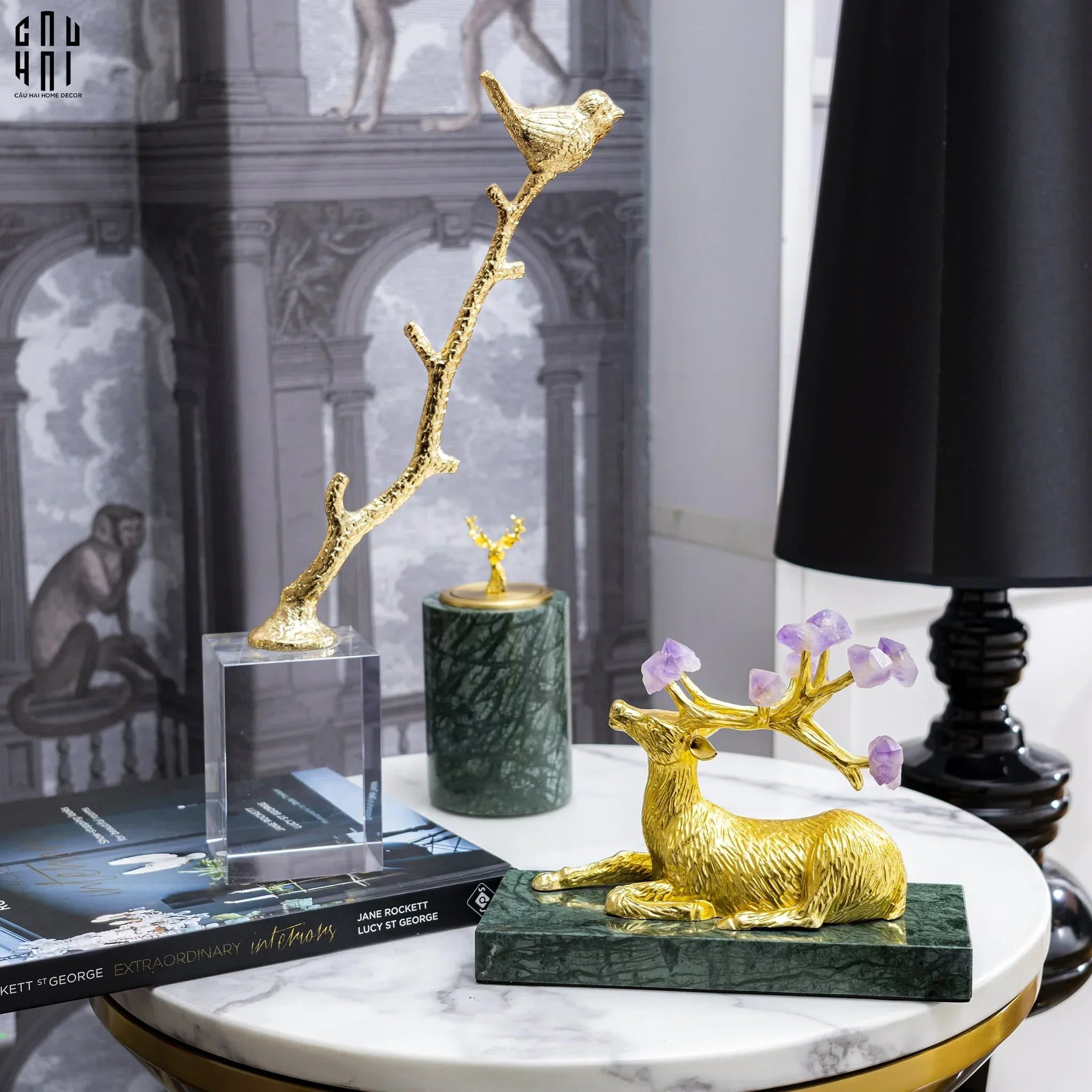 Maison Couture - Tượng Hươu Brasson Jewelry Mythical Elk-TƯỢNG TRANG TRÍ-CẬU HAI HOME DECOR