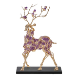 Maison Couture - Tượng Hươu Đồng Đá Thạch Anh Tím Sentinel Prima Gemstones Antler - H44x26-TƯỢNG TRANG TRÍ-Đối tác tại Trung Quốc theo từng đơn đặt hàng-CẬU HAI HOME DECOR